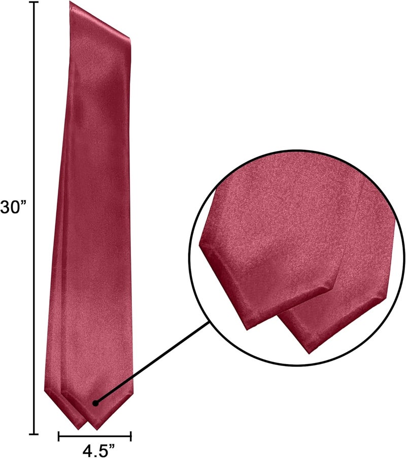TngHui Store Plain Graduation Stole 60” Long Rich In Color & Customization Is Acceptable - Image 4